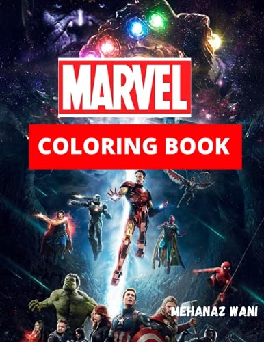 Marvel Coloring Book 30 Illustrations For Kids And Adults Great Gift 