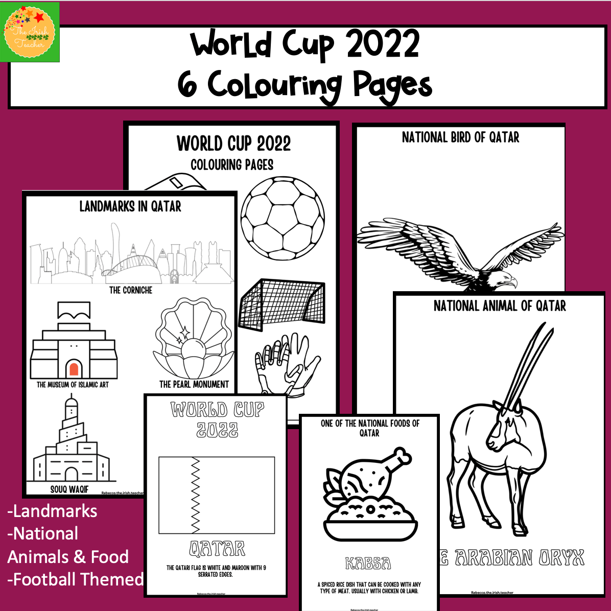 Mash gt Themes gt World Cup 2022 Colouring Pages