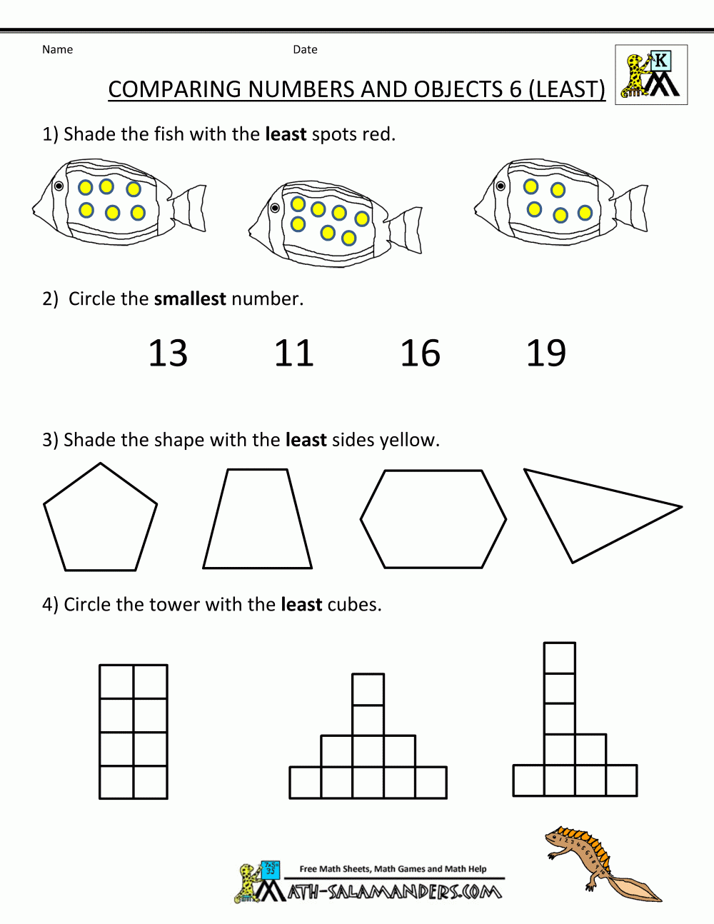 Math Activities For Kindergarten Kindergarten