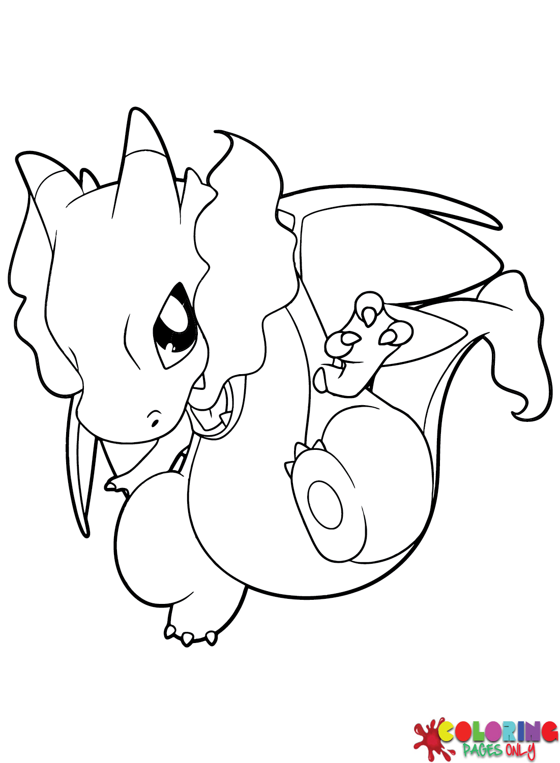 Mega Charizard X Coloring Page Free Printable Coloring Pages