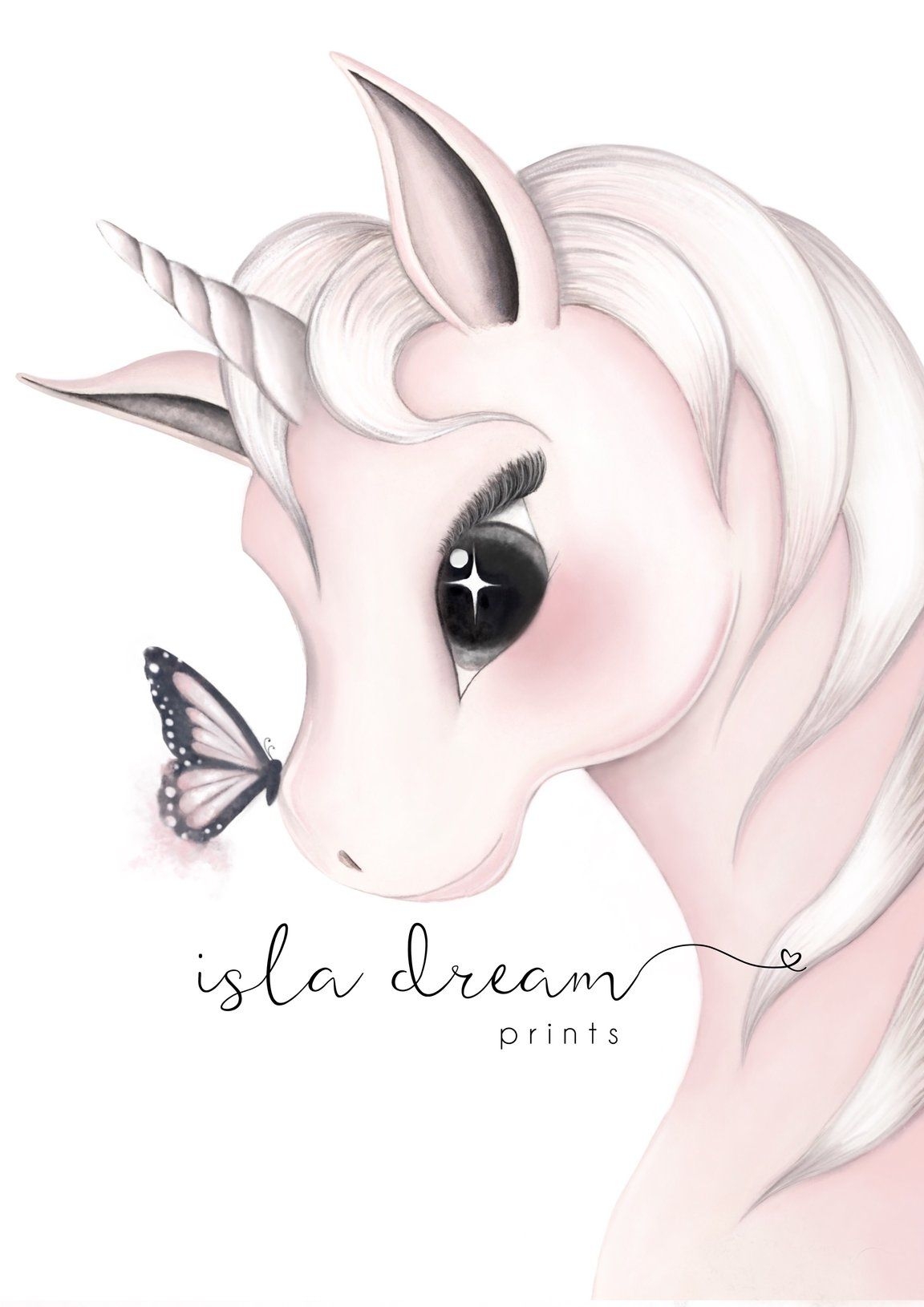 Mila The Unicorn Print Isla Dream Prints Unicorn Painting Unicorn 