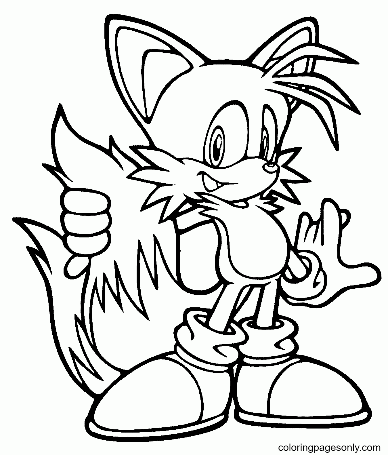 Miles Tails Coloring Page Free Printable Coloring Pages