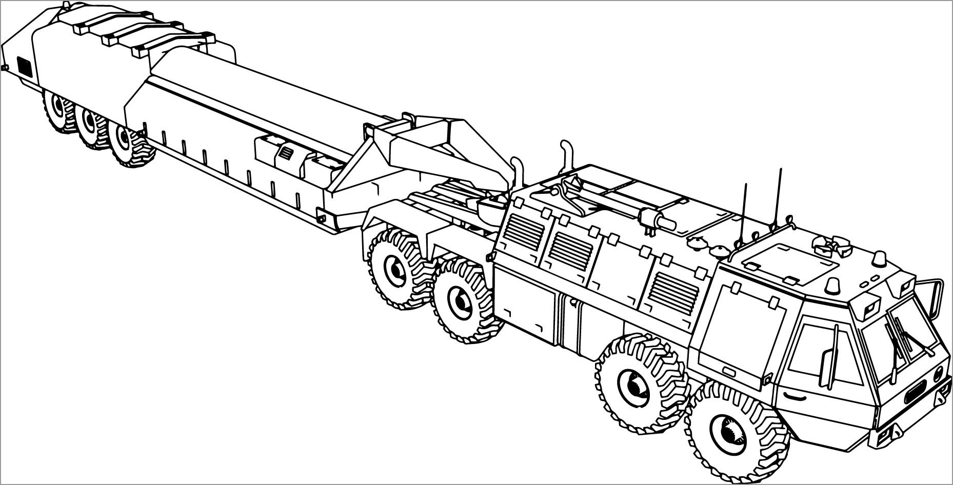 Military Vehicle Coloring Pages