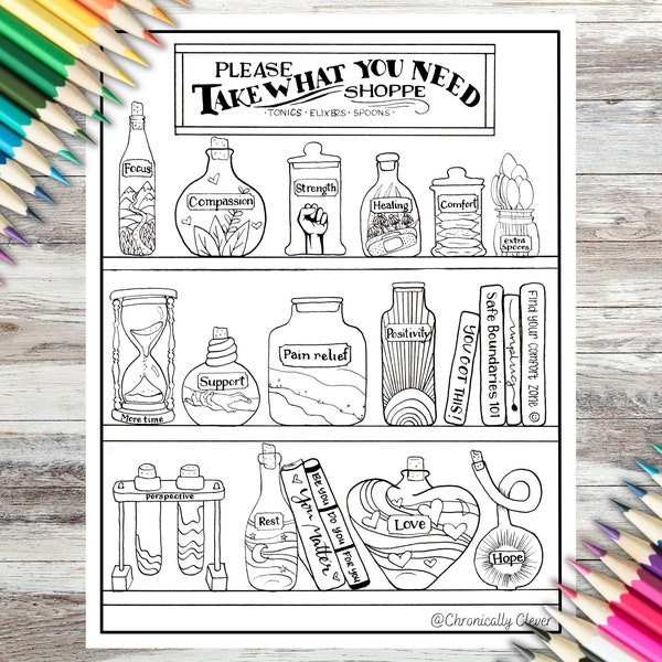 Mindful Colouring Printable Etsy