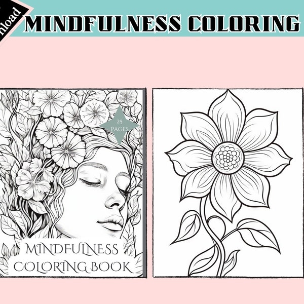 Mindful Colouring Printable Etsy