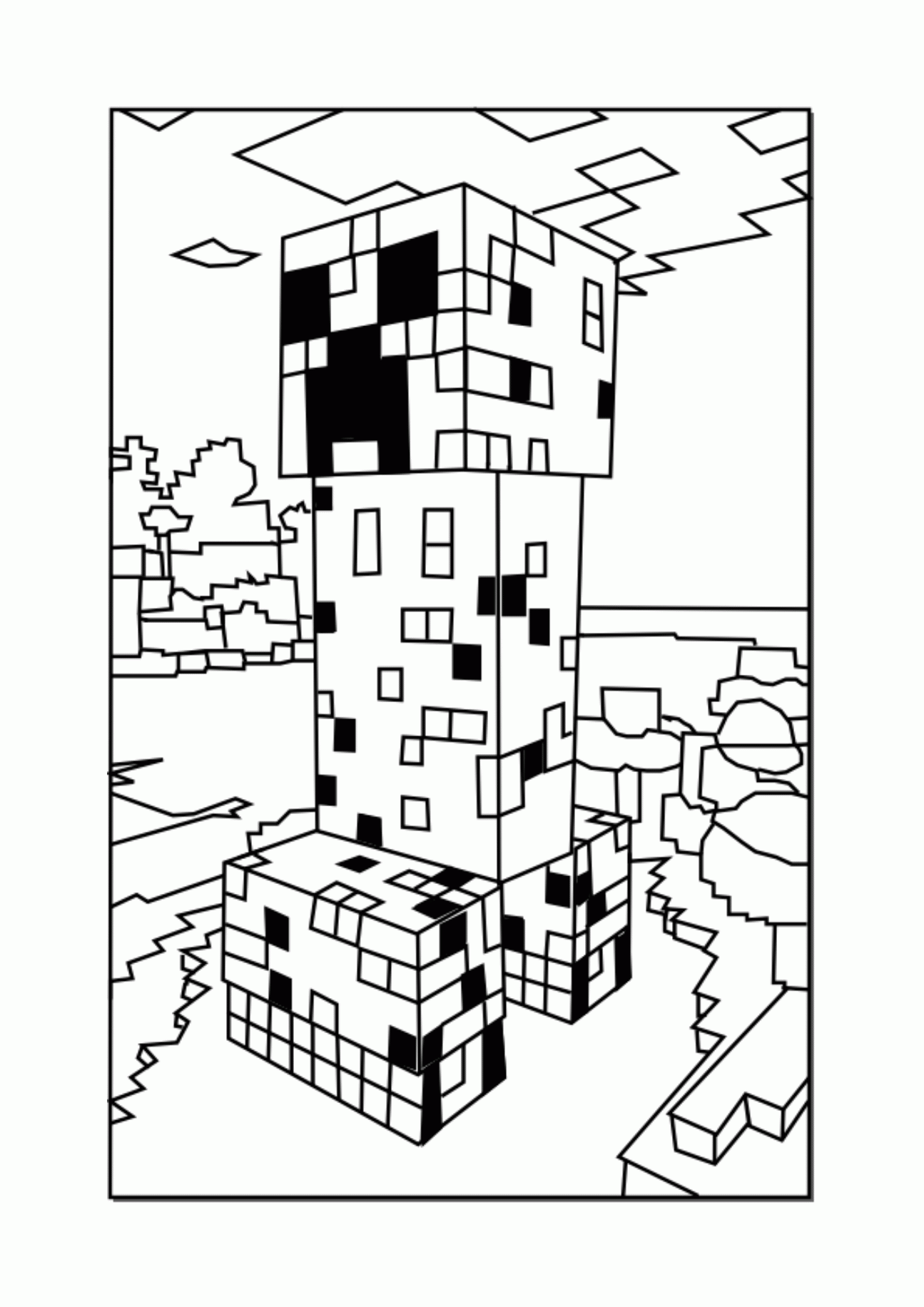 Minecraft Coloring Pages Coloring Home