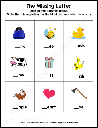 Missing Letter Free Printable Worksheet Files Kiddosheet 