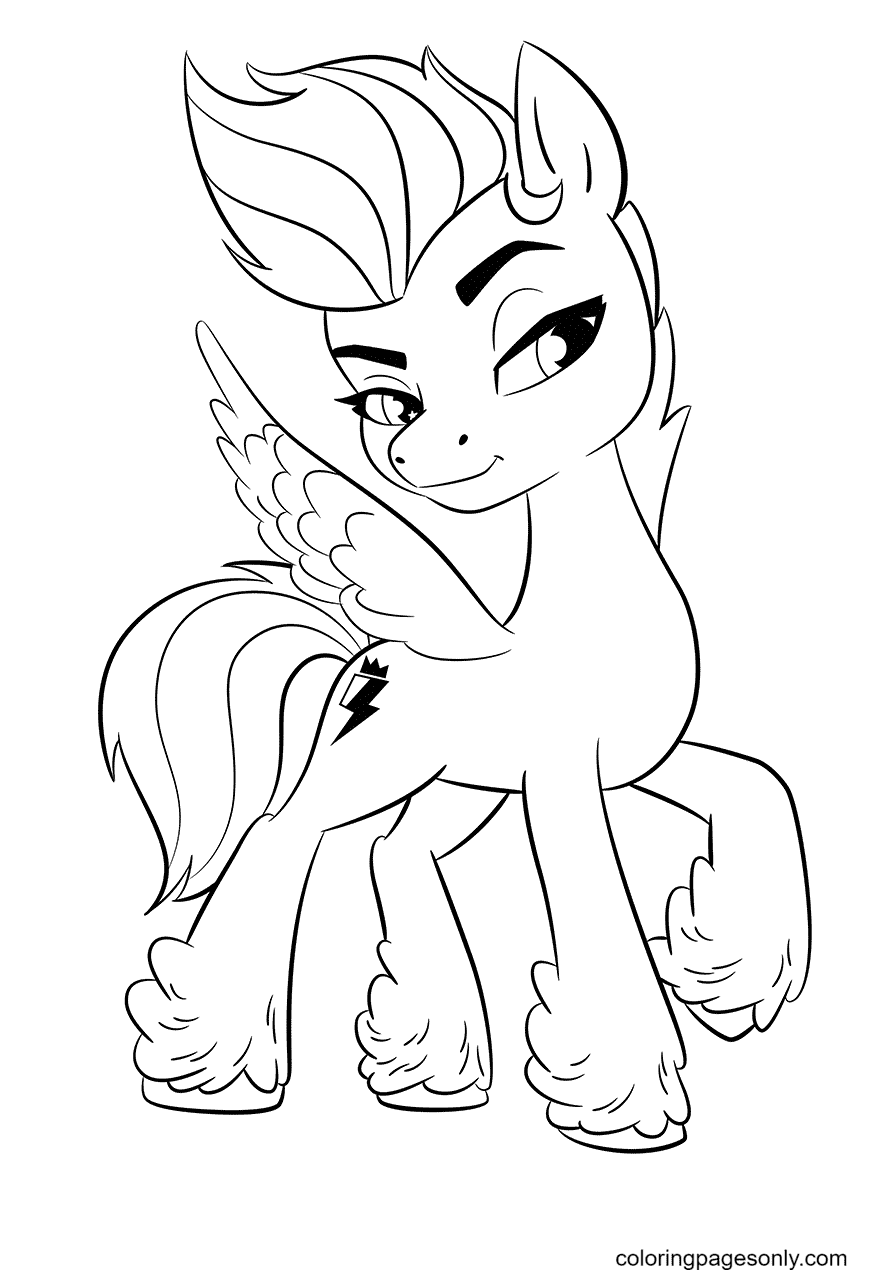 MLP Zipp Storm Coloring Page Free Printable Coloring Pages