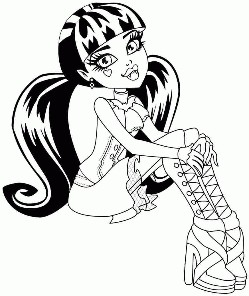Monster High Coloring Pages Pdf Coloring Home