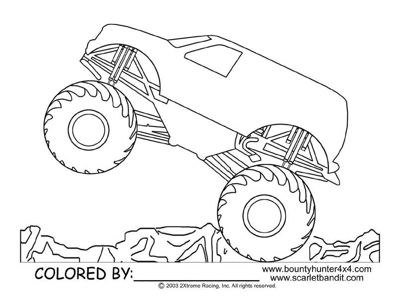 Monster Jam Coloring Page Coloring Home
