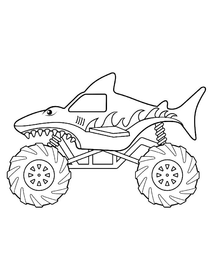 Monster Truck Coloring Pages Free Printable Sheets