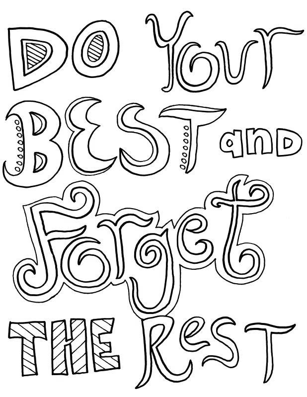 Motivational Coloring Pages Do Your Best Free Printable Coloring Pages