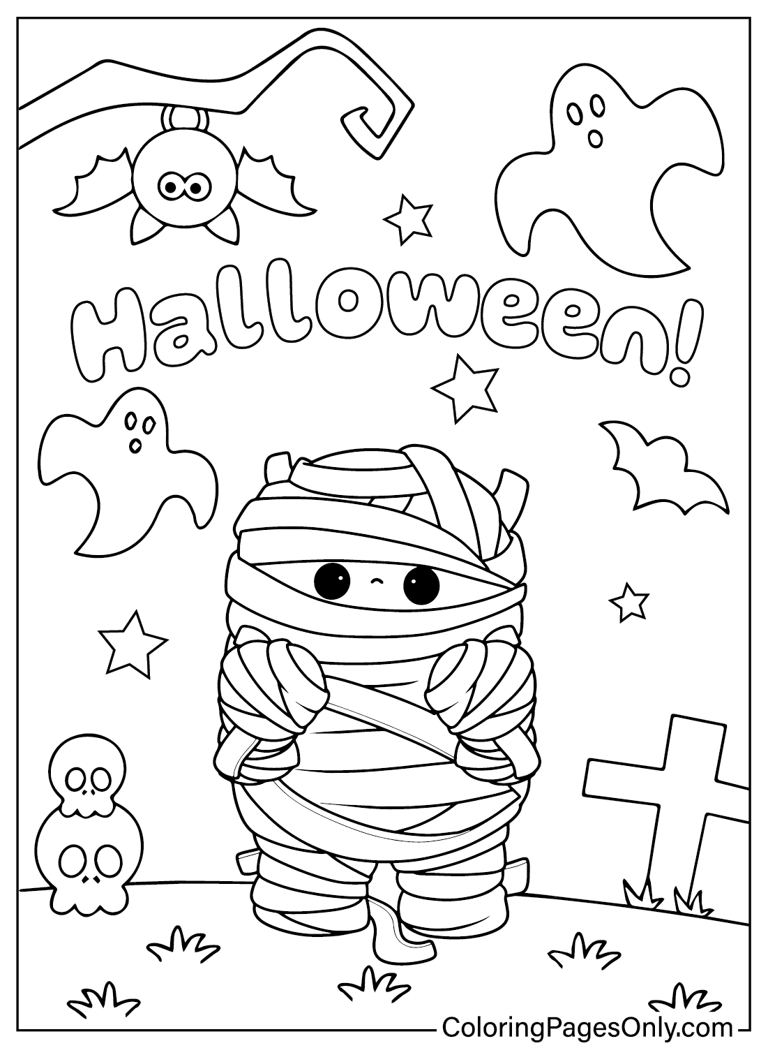 Mummy Halloween Coloring Page Mummy Coloring Pages Coloring Pages