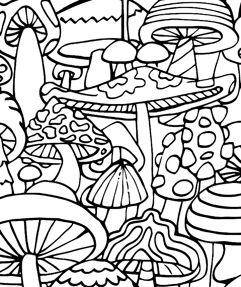 Mushroom Coloring Pages Printable Coloring Pages