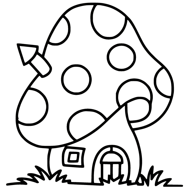 Mushroom Witch On Halloween Free Printable Coloring Pages