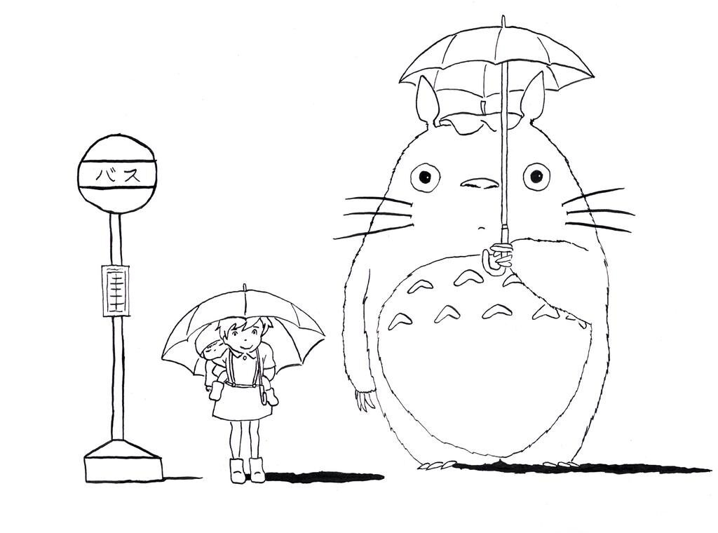 My Neighbor Totoro Coloring Page Anime Coloring Pages