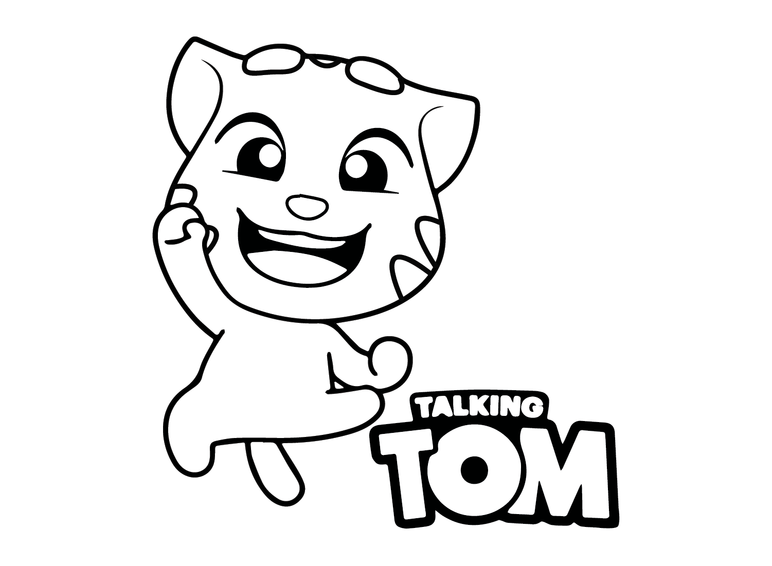 My Talking Tom Coloring Page Free Printable Coloring Pages