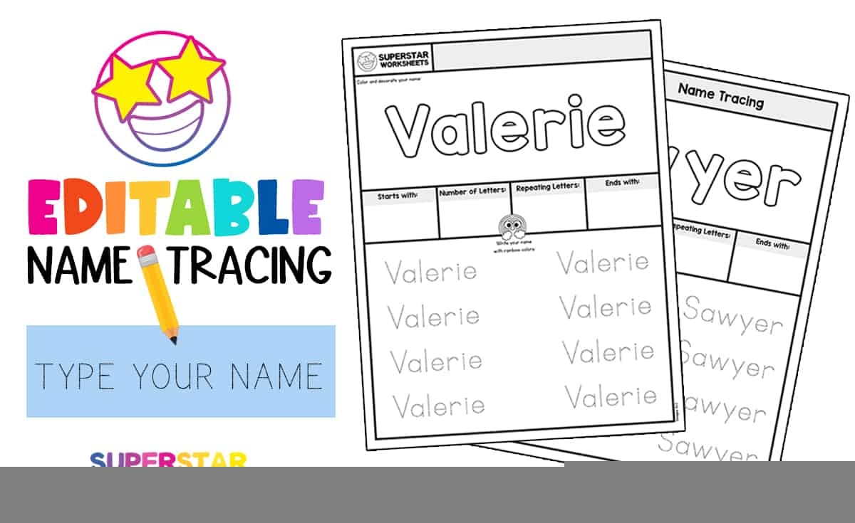 Name Tracing Worksheets Superstar Worksheets AlphabetWorksheetsFree
