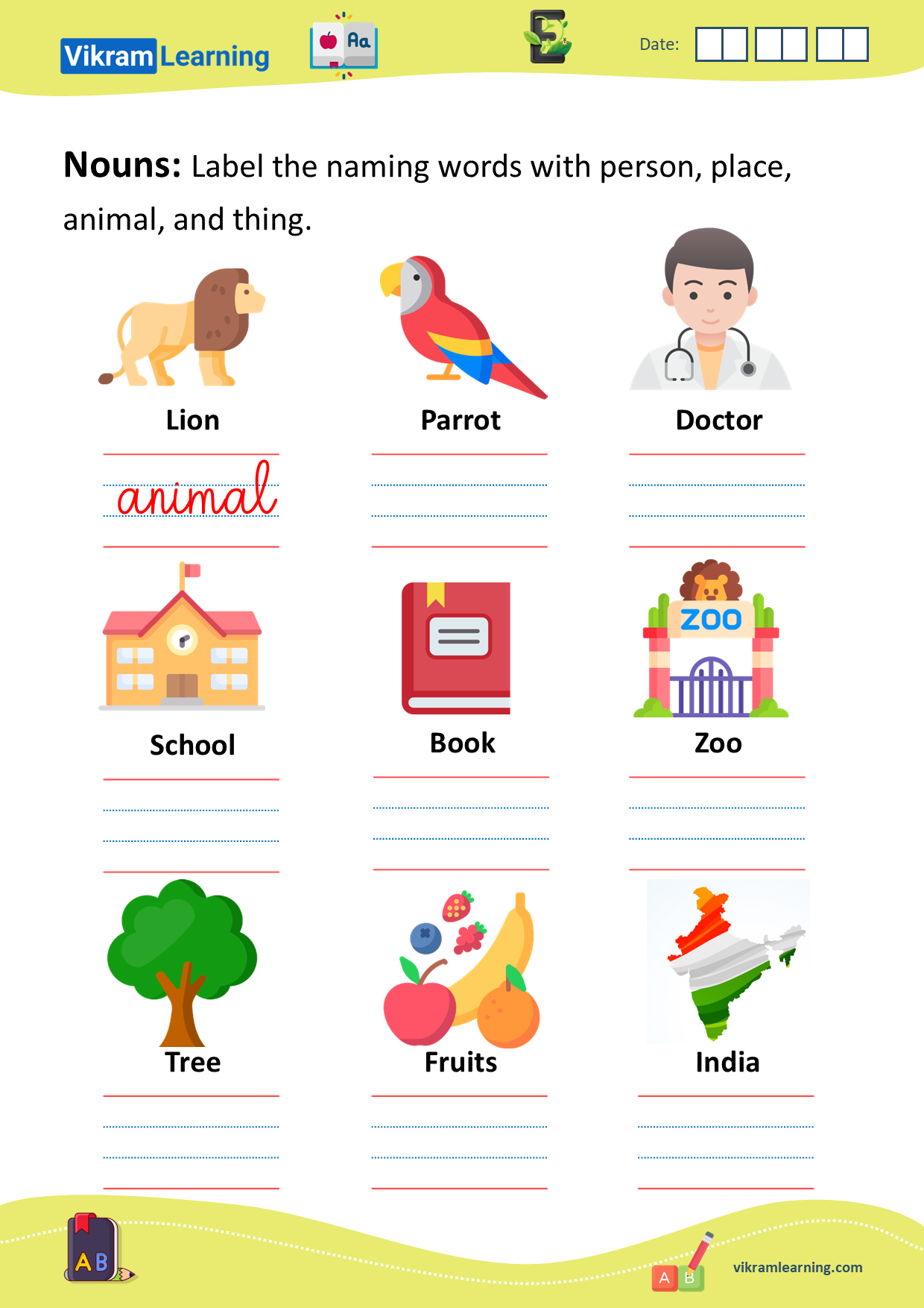 Naming Words Worksheet For Class 4 Free Worksheets Printable