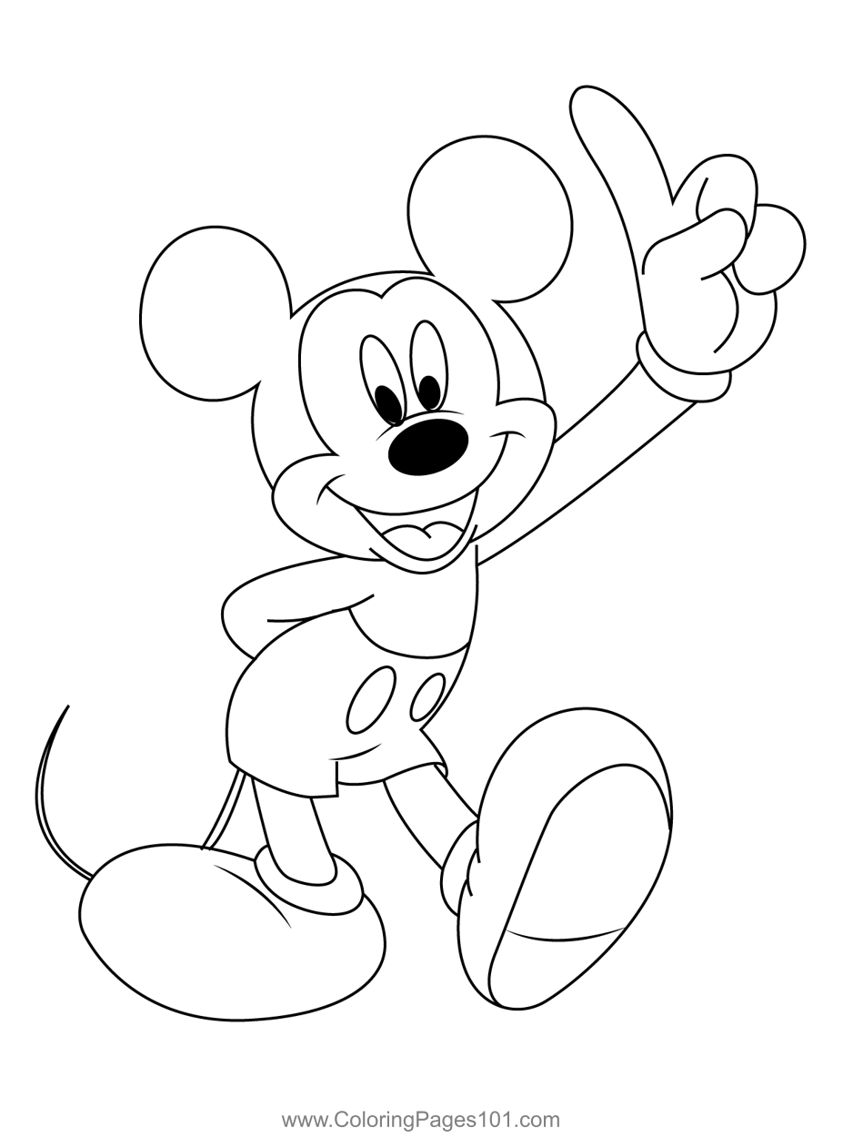 Nice Mickey Mouse Coloring Page For Kids Free Mickey Mouse Printable 