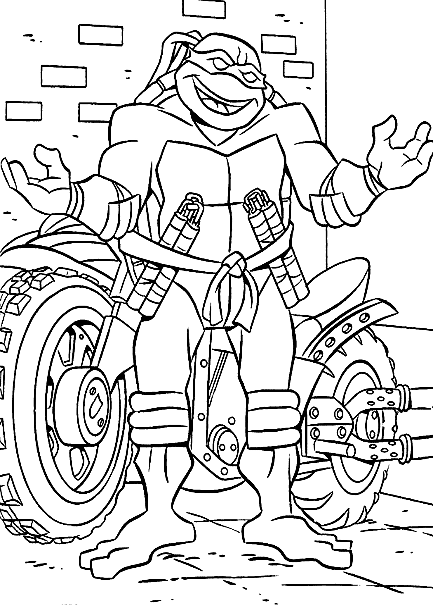 Ninja Turtle Birthday Coloring Page Coloring Pages