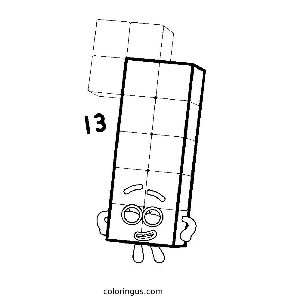 Numberblocks Coloring Pages Free Printable PDF 