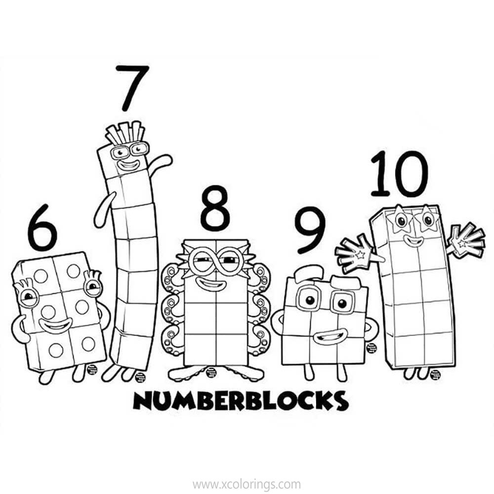 NumberBlocks Colouring In