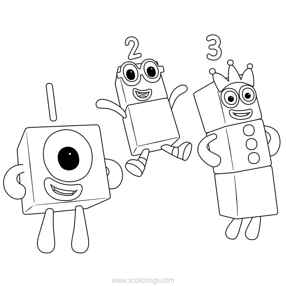 NumberBlocks Colouring In