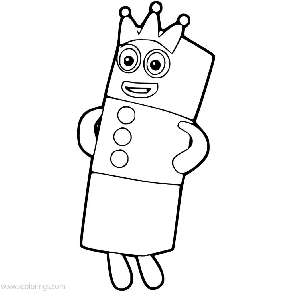 NumberBlocks Colouring In