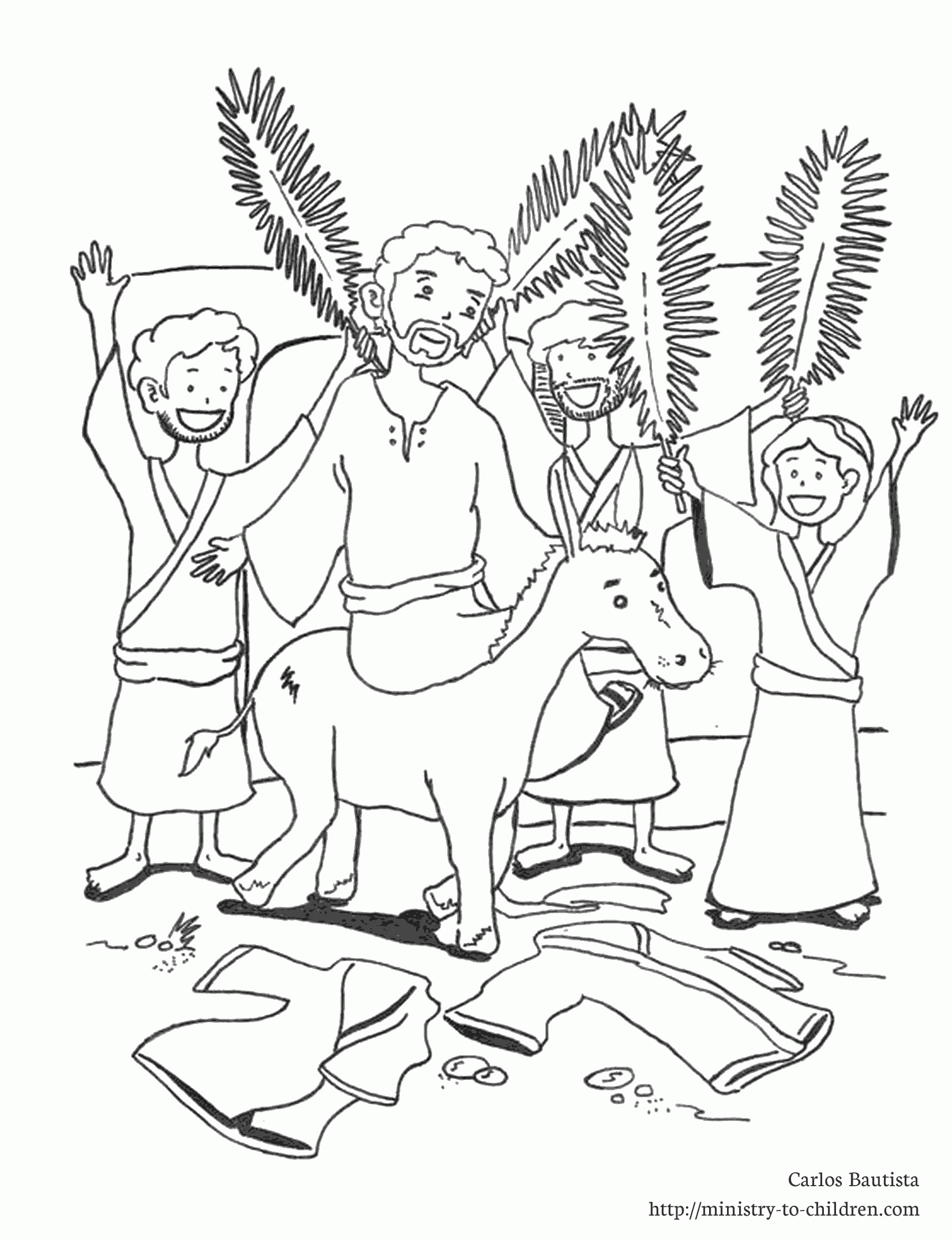 Palm Branch Coloring Page Coloring Home