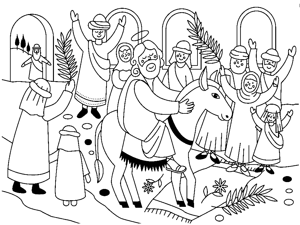 Palm Sunday Pictures Coloring Page Free Printable Coloring Pages