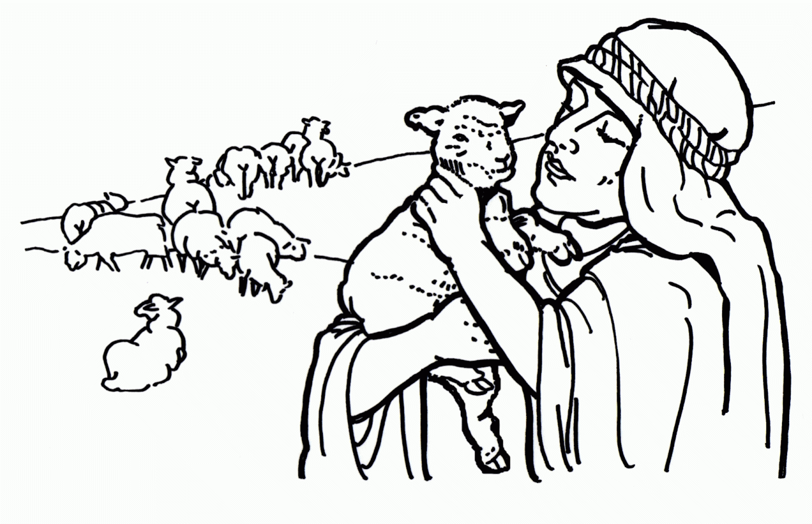 Parable Of Lost Sheep Coloring Pages Coloring Home