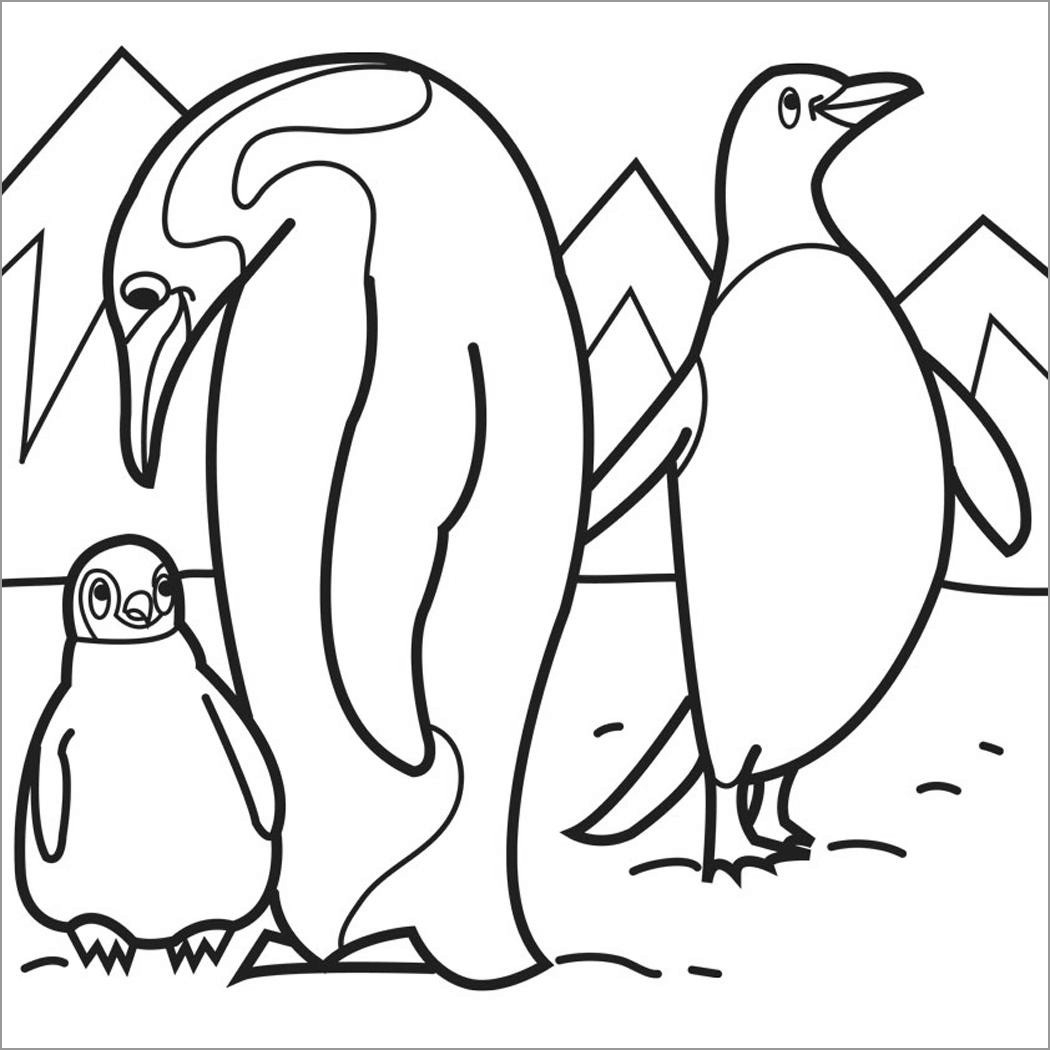 Penguin Coloring Pages ColoringBay