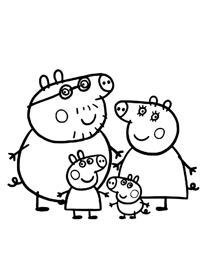 Peppa Pig Coloring Pages Free Printable PDF 