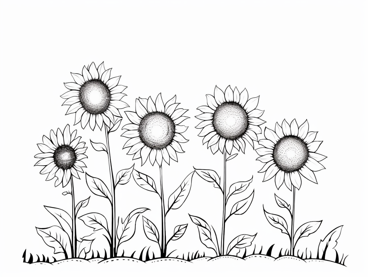 Perfect Sunflower Coloring Sheet Coloring Page