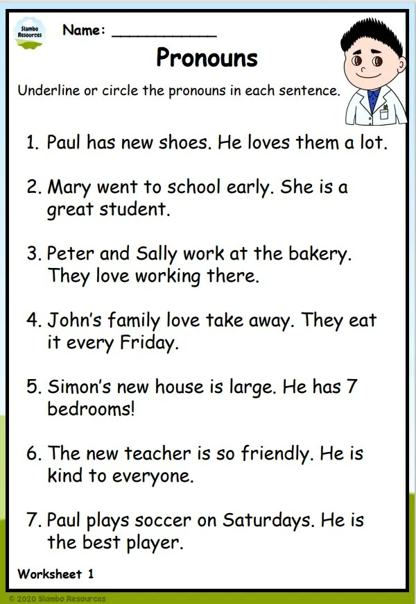 Personal Pronouns Worksheet teacher Made Worksheets Library
