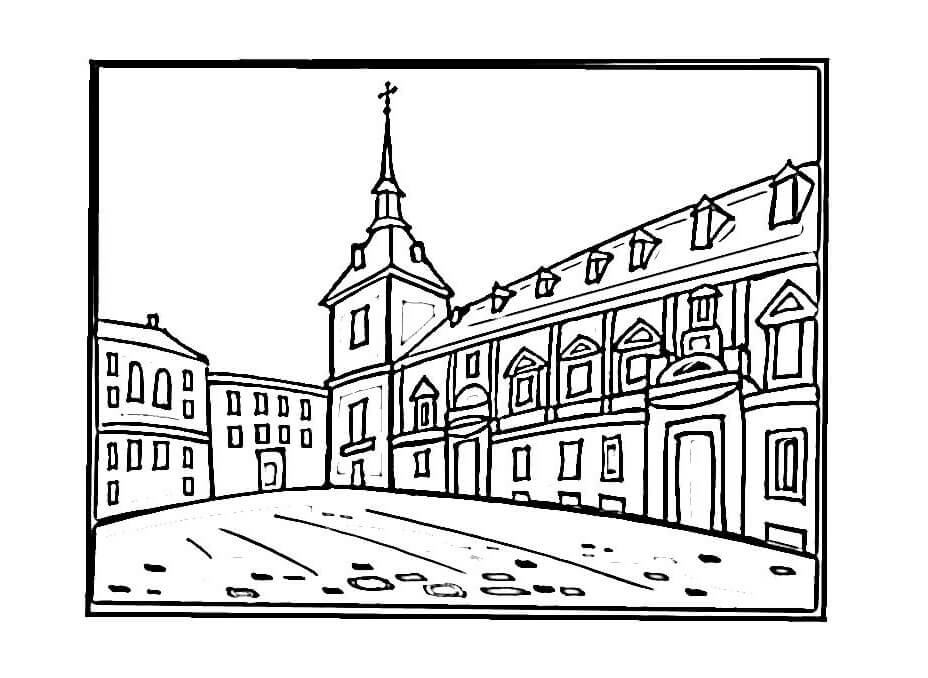 Plaza Mayor Square Coloring Page Free Printable Coloring Pages For Kids