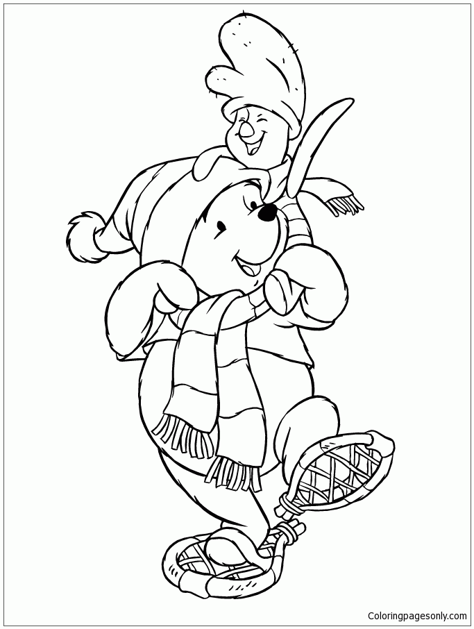 Pooh Bear Coloring Pages Winter Coloring Pages Coloring Pages For 