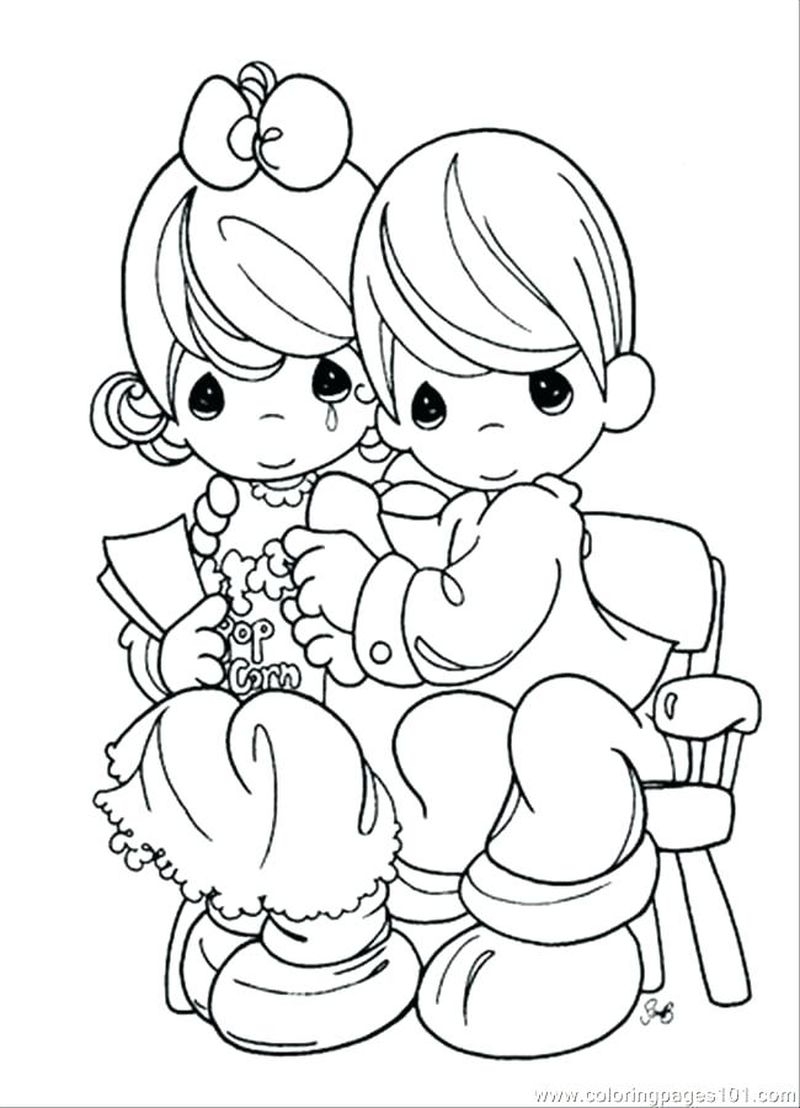Precious Moments Coloring Pages PDF Coloringfolder