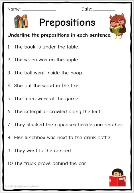 Preposition Worksheet English Resources Twinkl Twinkl 