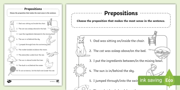 Preposition Worksheet For Class 100 Genuine Drive cloud mn