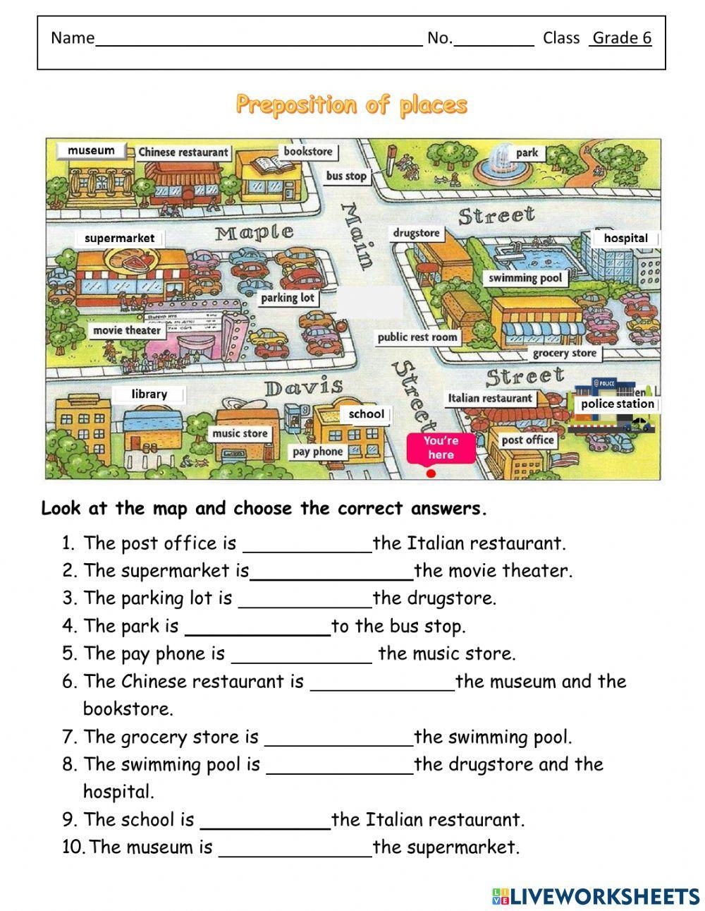 Prepositions Worksheet Digital Worksheets Library
