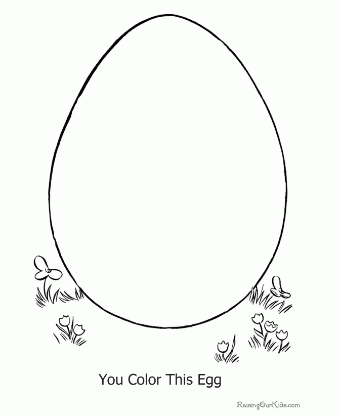 Preschool Easter Egg Coloring Pages 013