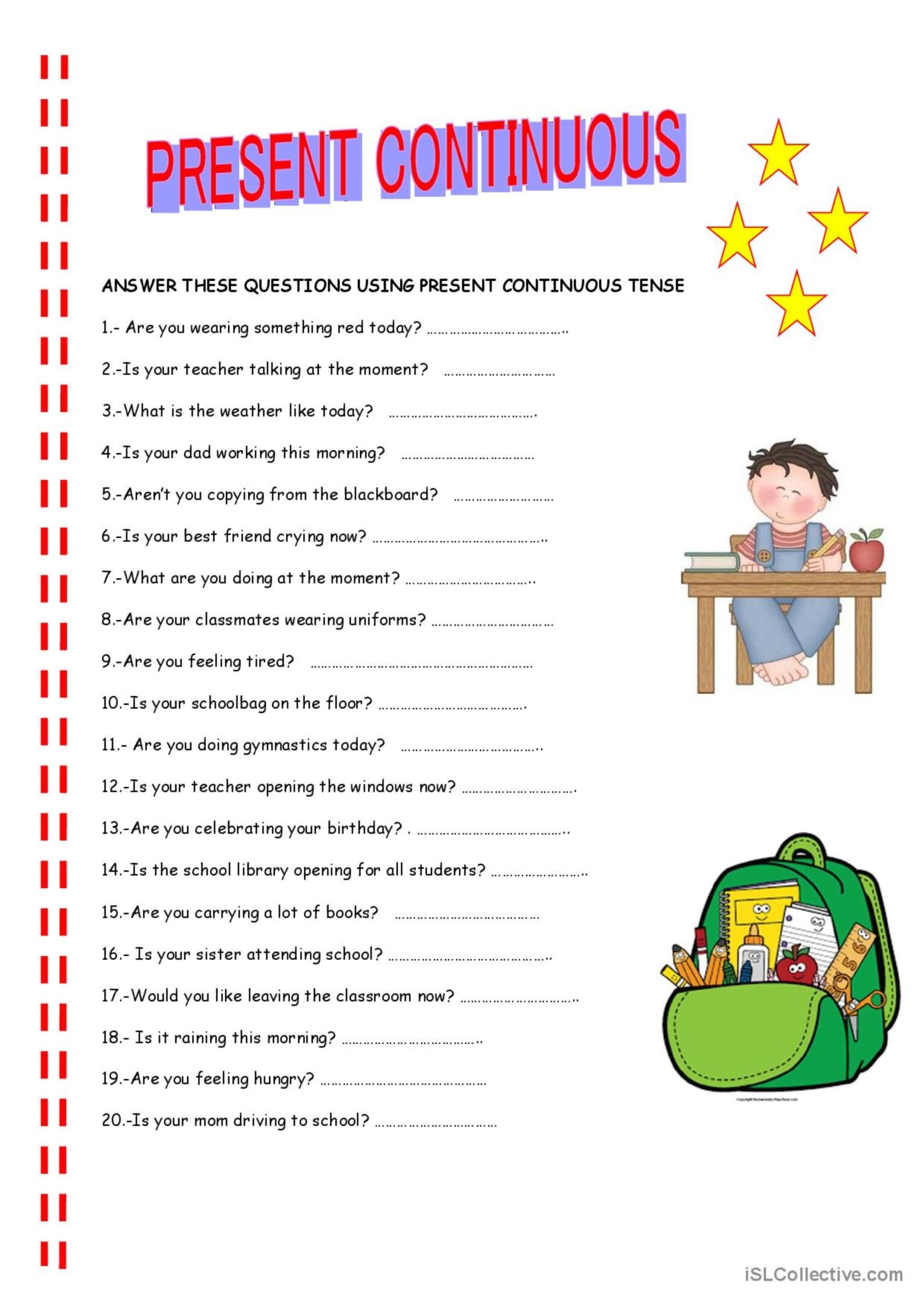 Present Continuous Worksheets Games4esl Vrogue co