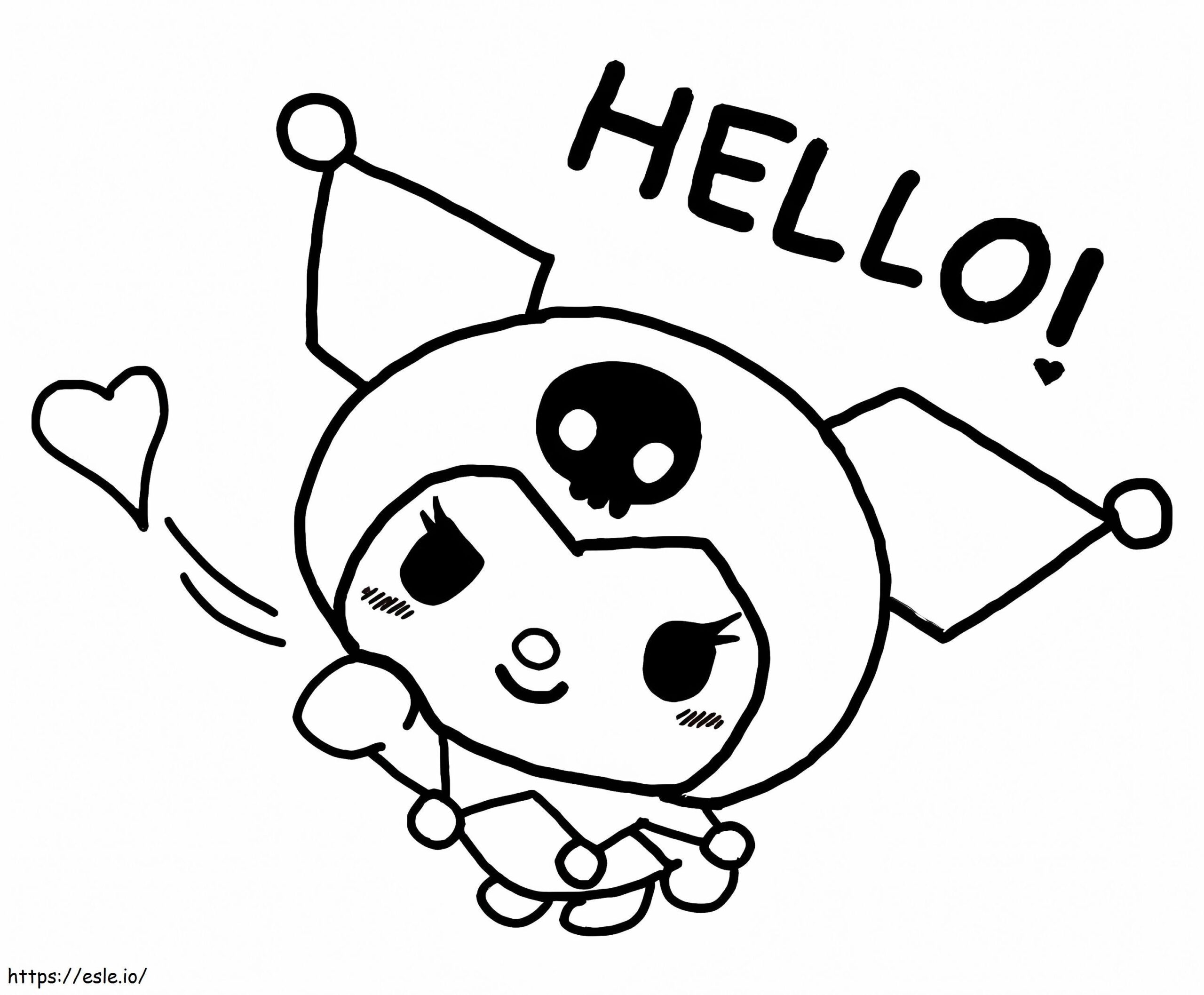 Pretty Kuromi Coloring Page
