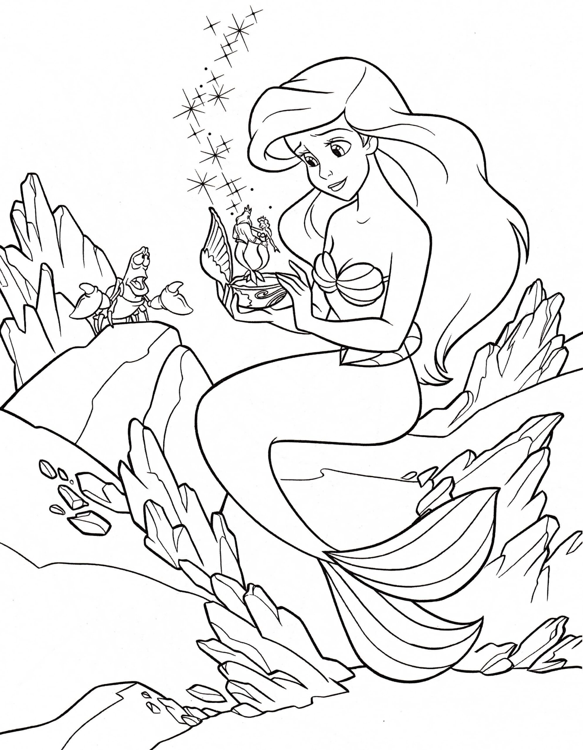Princess Ariel Coloring Pages Learny Kids