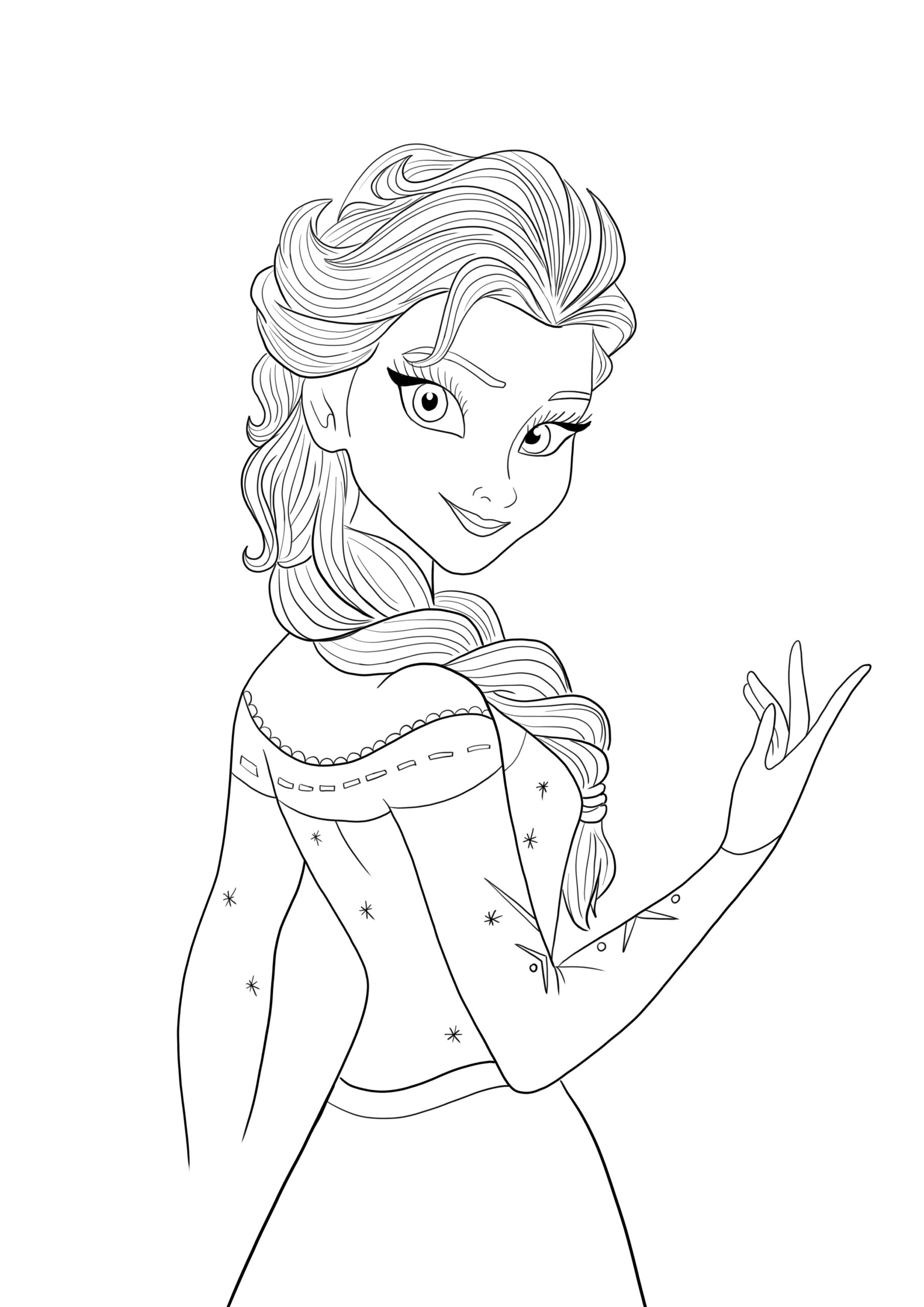 Princess Elsa Coloring Sheet Coloring Pages