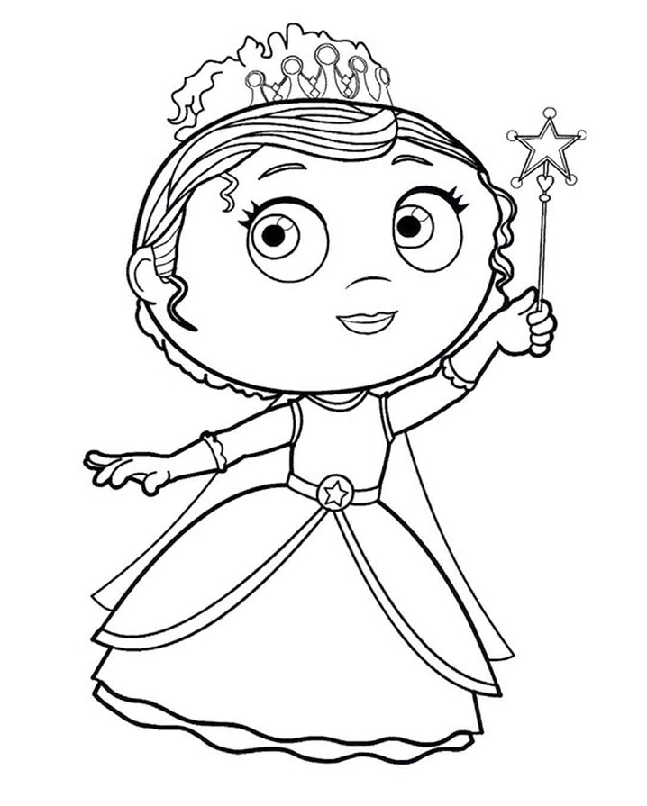 Princess Pea From Super Why Coloring Page Free Printable Coloring 