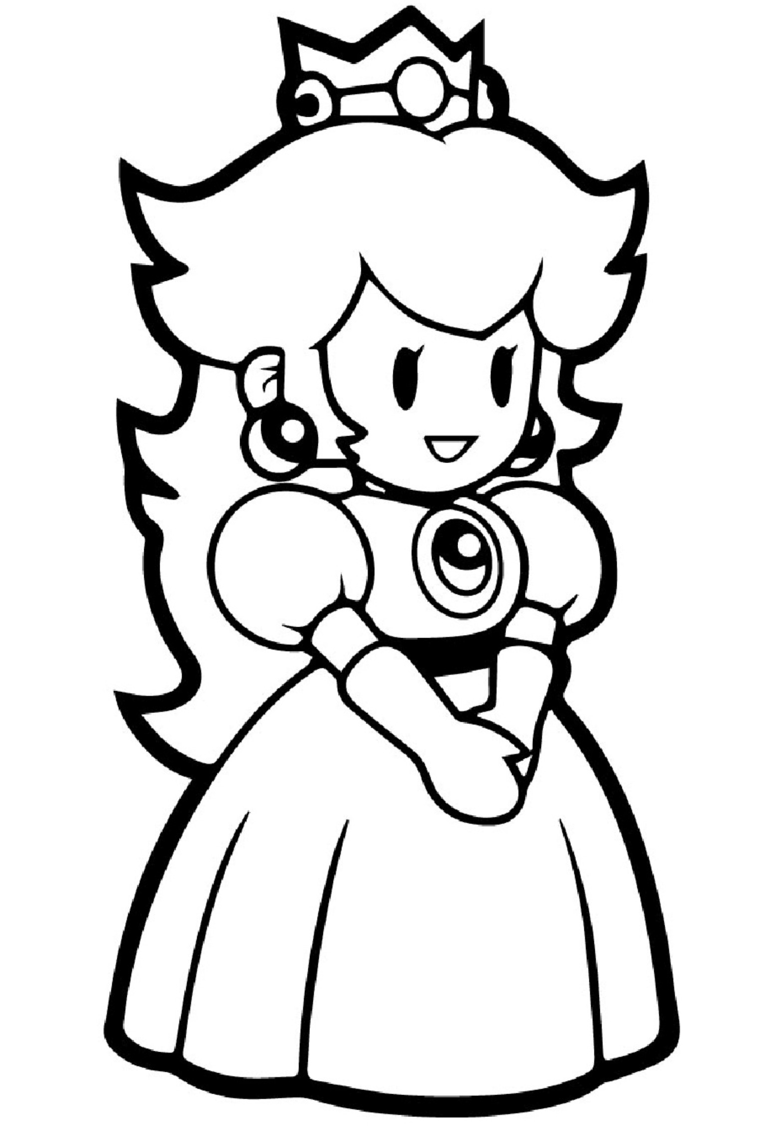 Princess Peach Coloring Pages Super Mario 39 s Lover ColoringLive
