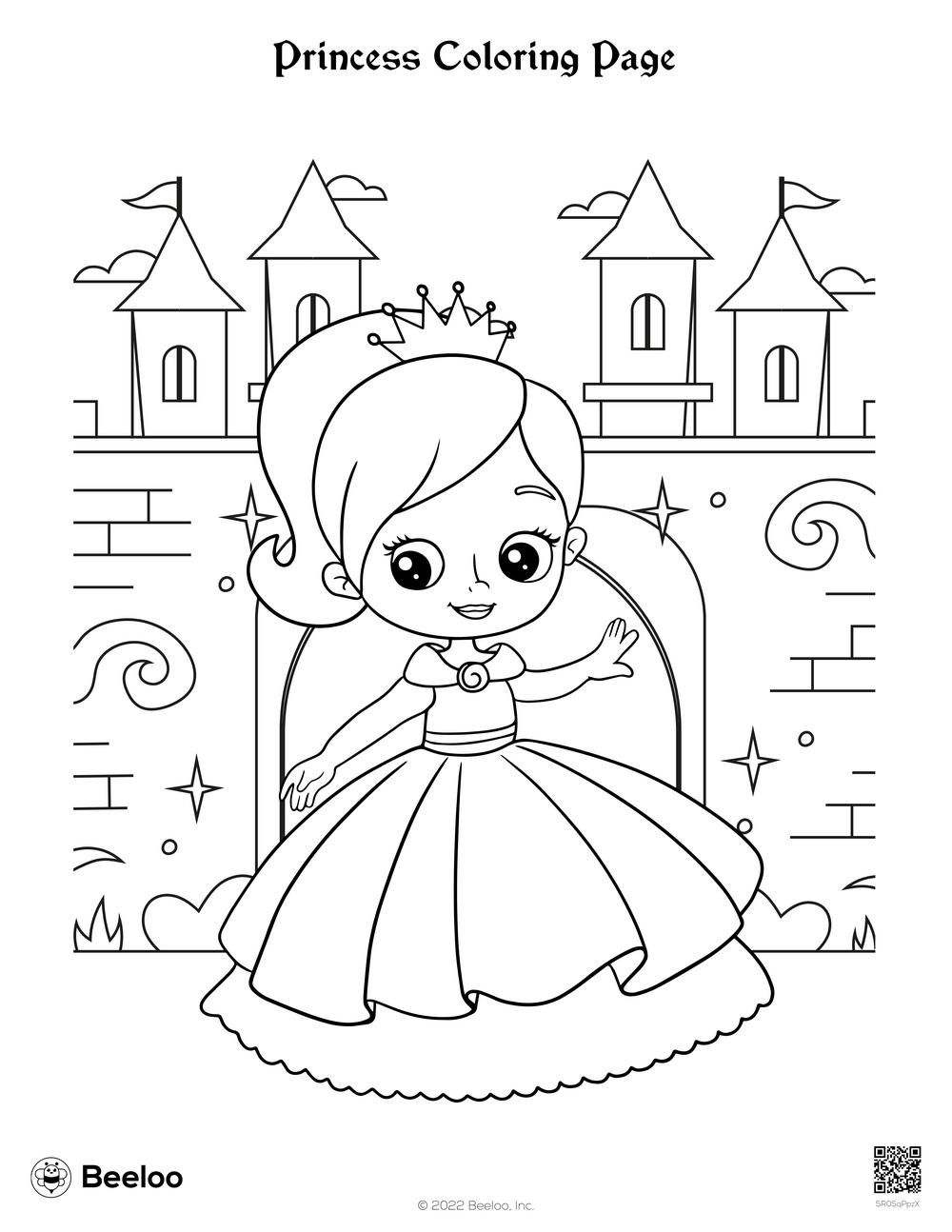 Princess themed Coloring Pages Beeloo Printable Crafts And Activities 